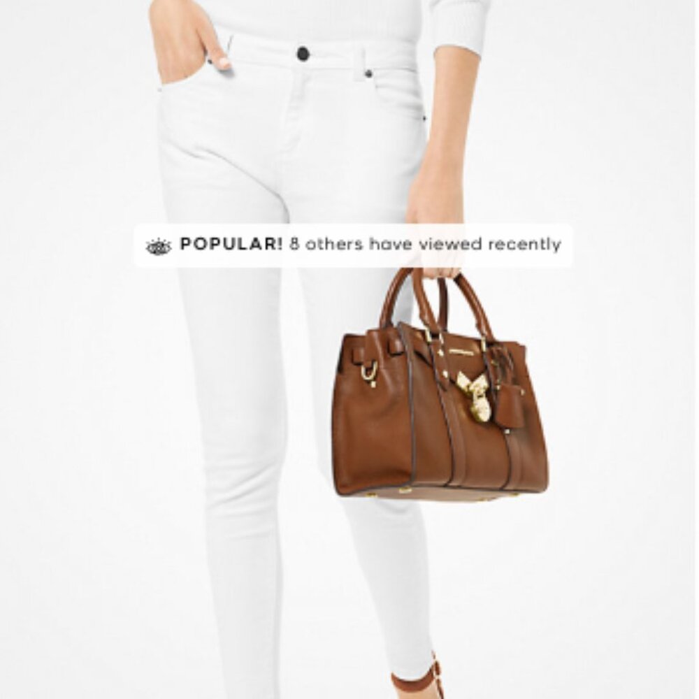 Michael Kors Black Pebbled Leather Nouveau Hamilton Satchel